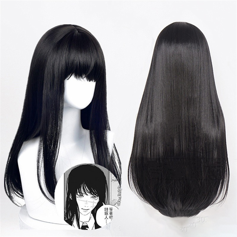 Anime Cosplay Long Black Hair - Аниме «Человек-бензопила 2, главный герой, головной