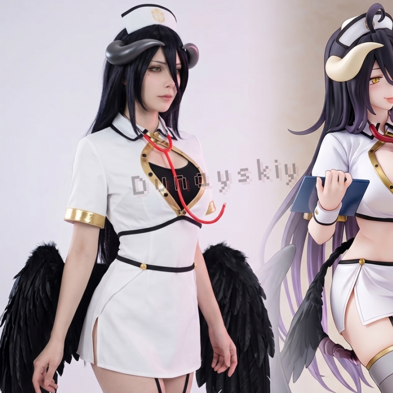 Anime Cosplay Albedo - Костюм для косплея OVERLORD Albedo: Готическое