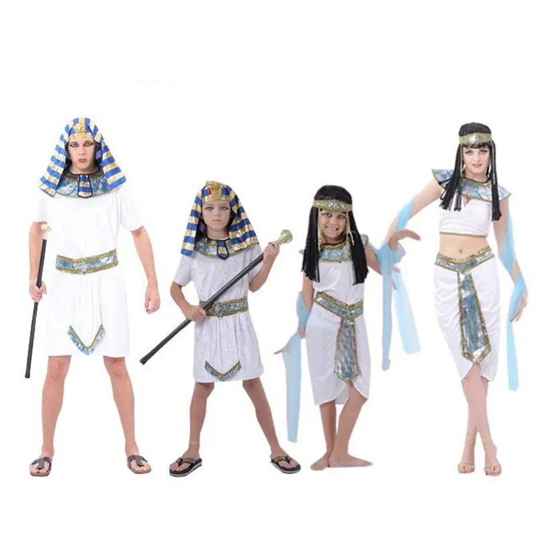 Egypt Cosplay Anime - Детский белый египетский фараон Клеопатра, костюмы