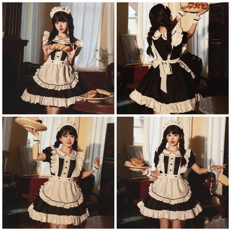 Anime Cosplay Lolita - Женское классическое платье горничной, костюм для