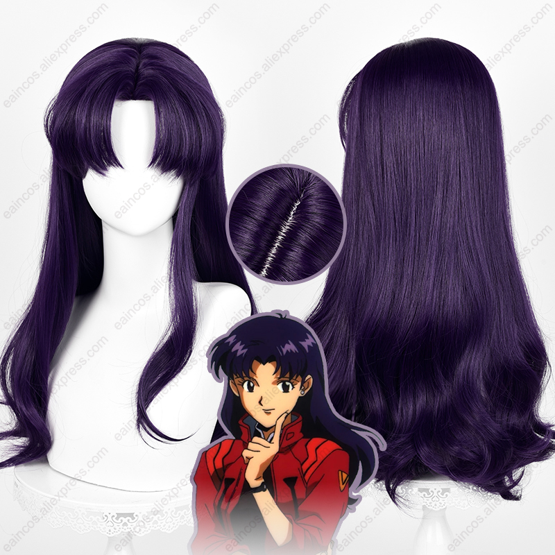 Anime Cosplay Long Black Hair - EVA Misato Katsuragi Косплей Парик 55