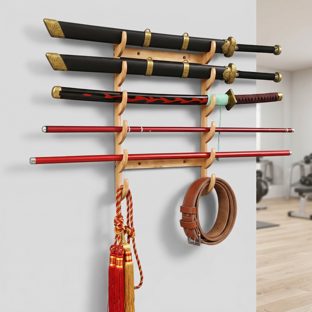 Anime Cosplay Katana - 8-уровневая настенная полка-держатель для хранения мечей,