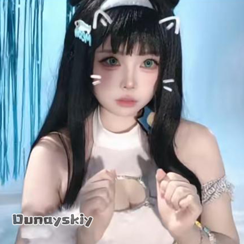 Anime Cosplay Long Black Hair - CR817GODDESSS Аниме VICTORYRY Косплей T.T.STAR Be