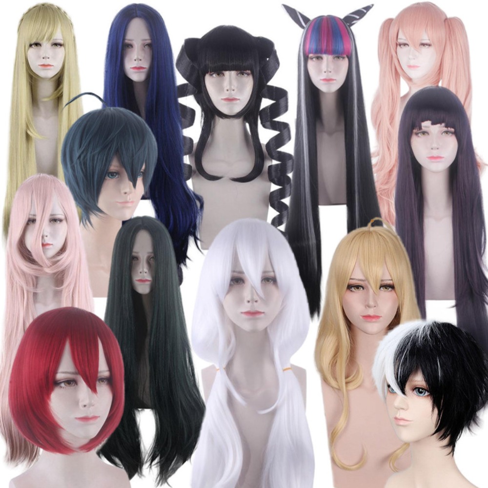 Cosplay Anime White Hair - Danganronpa V3 Набор париков для косплея