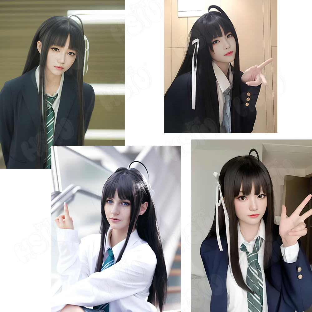 Парик для косплея Ава Субару H – обзор и цена Anime Cosplay Long Black Hair
