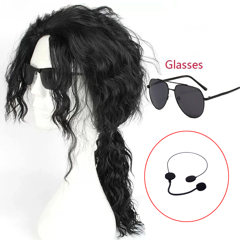 Черный парик для косплея Майкл – обзор и цена Anime Cosplay Long Black Hair