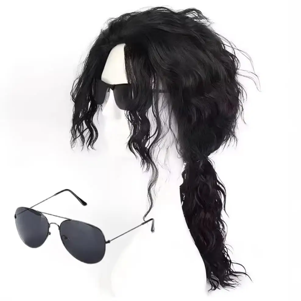 Парик для косплея Майкла Джекс – обзор и цена Anime Cosplay Long Black Hair