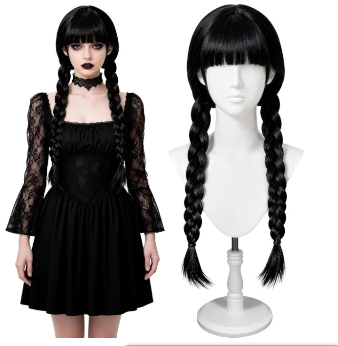 Длинные готические парики для  – обзор и цена Anime Cosplay Long Black Hair