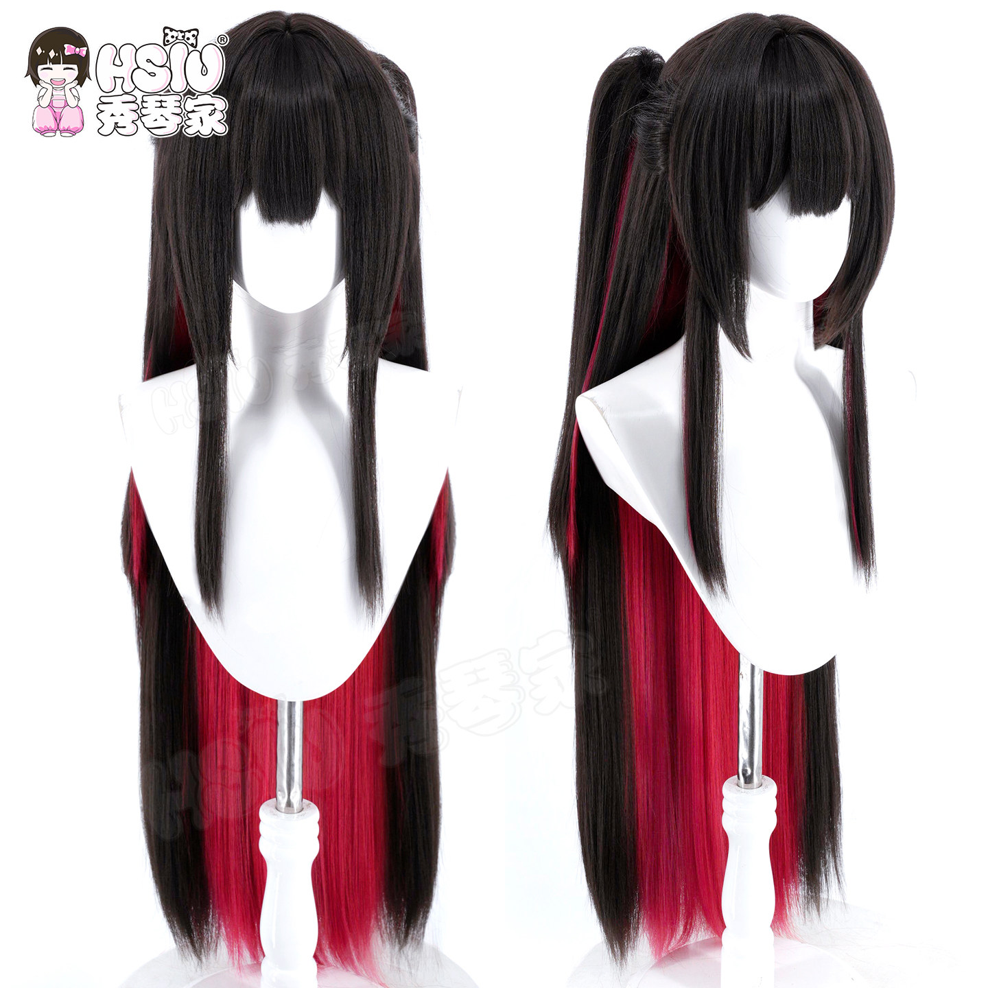Парик для косплея HSIU Game Az – обзор и цена Anime Cosplay Long Black Hair