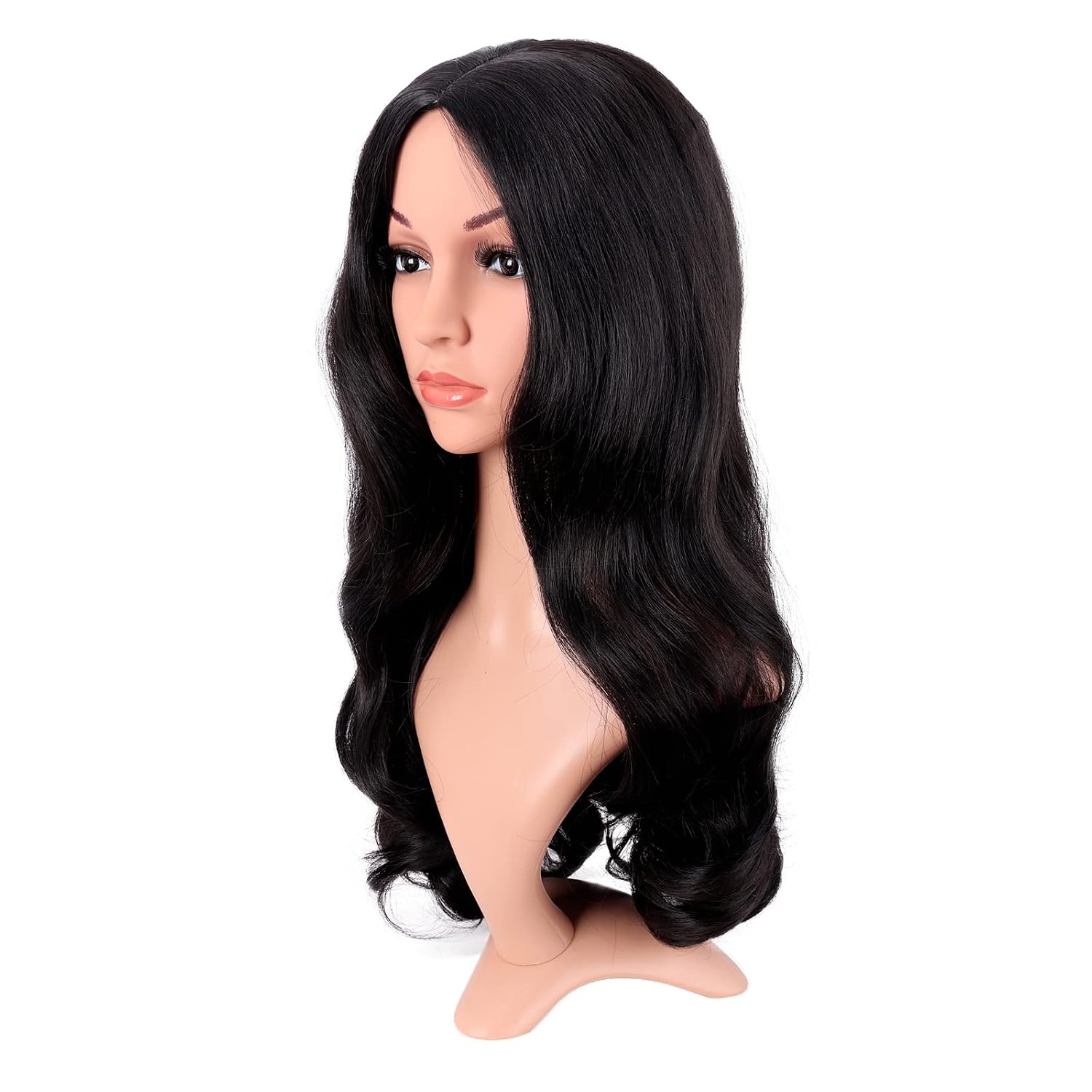 Длинный кудрявый парик с центр – обзор и цена Anime Cosplay Long Black Hair