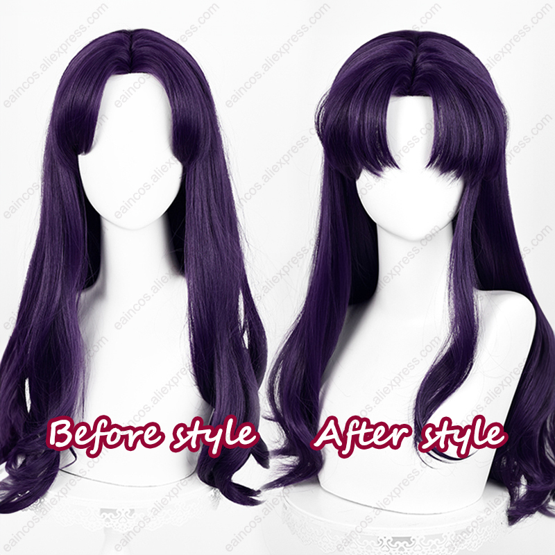 EVA Misato Katsuragi Косплей П – обзор и цена Anime Cosplay Long Black Hair