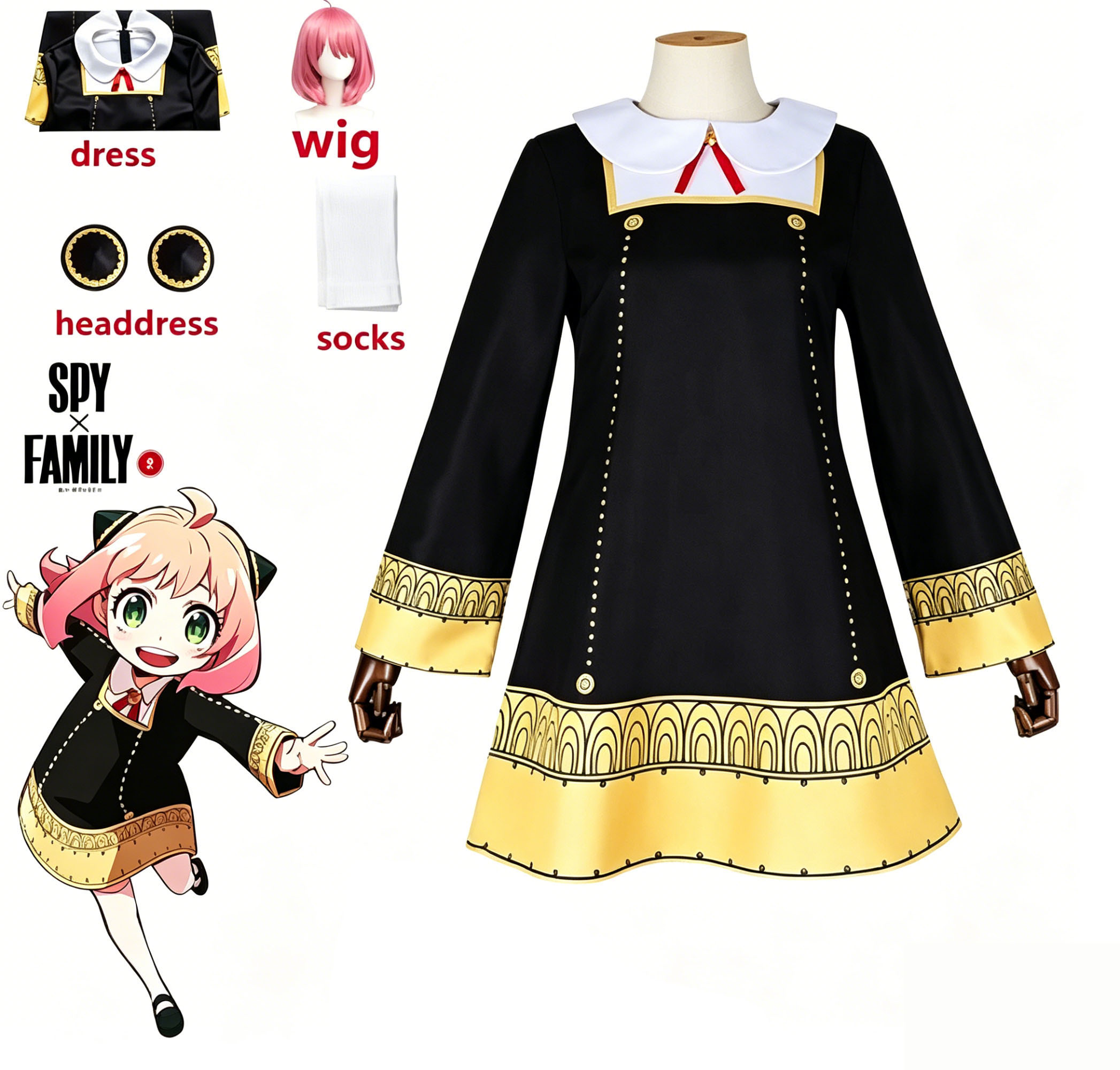 Костюм для косплея Ани Форджер – обзор и цена Spy Family Outfit
